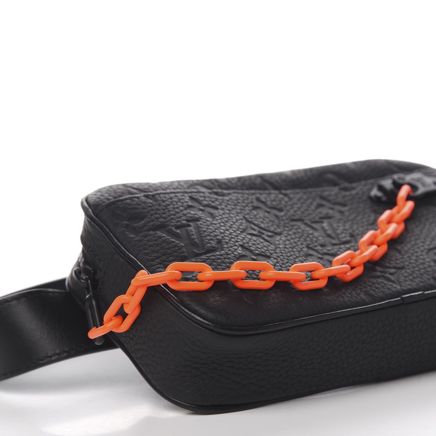 Louis Vuitton Taurillon Monogram Uniformes Solar Ray Soft Pochette Volga Belt Bag Black 7 of 8