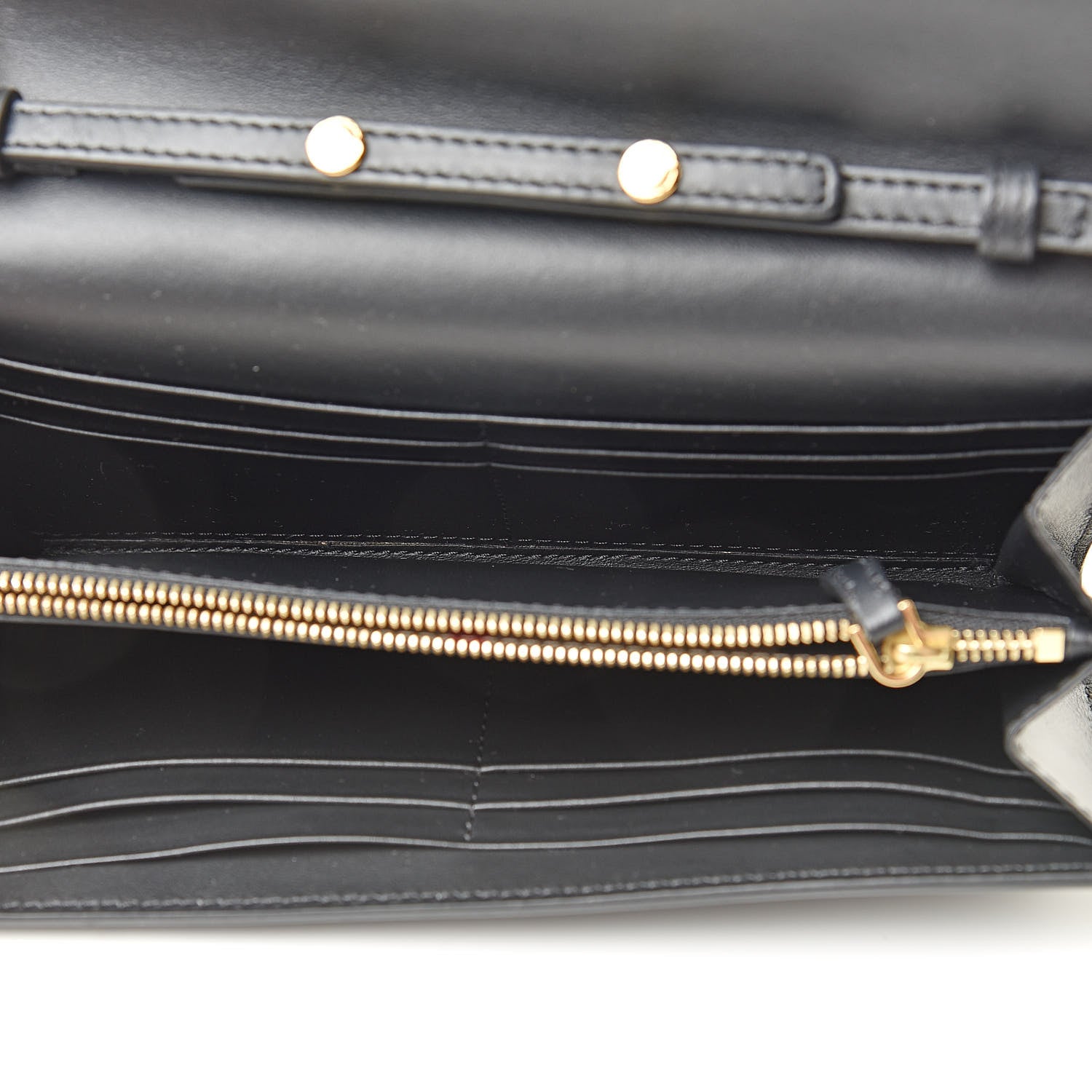 Burberry Grainy Calfskin Henley Wallet On Chain Black 5 of 11