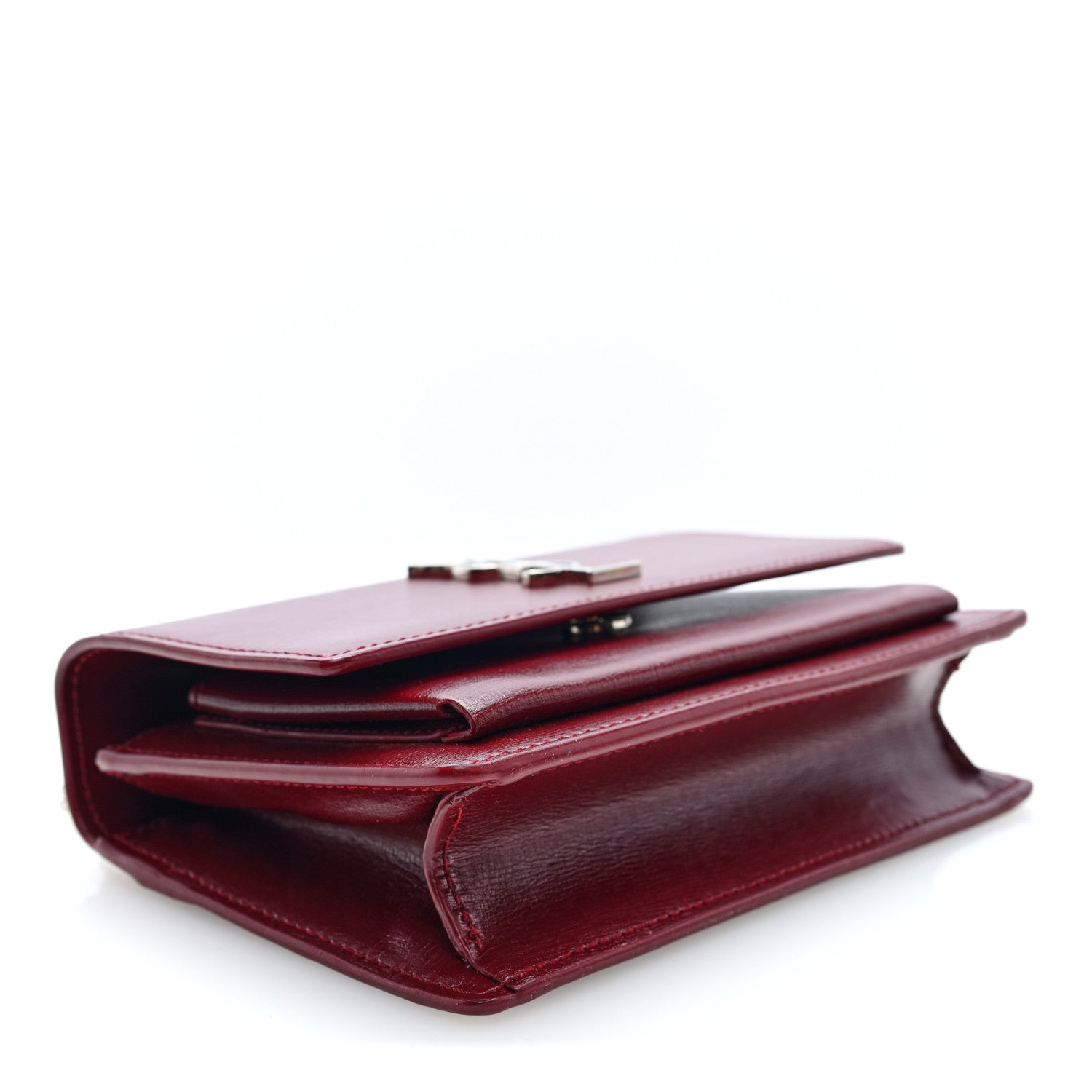 Saint Laurent Calfskin Monogram Sunset Chain Wallet Palissandre 4 of 9