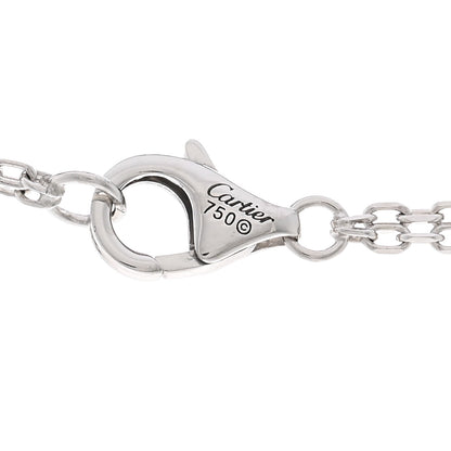 Cartier 18K White Gold Ceramic Diamond Three Ring LOVE Necklace 4 of 5