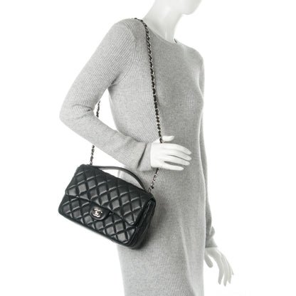 Chanel Lambskin Quilted Medium Easy Carry Flap Black 2 of 13