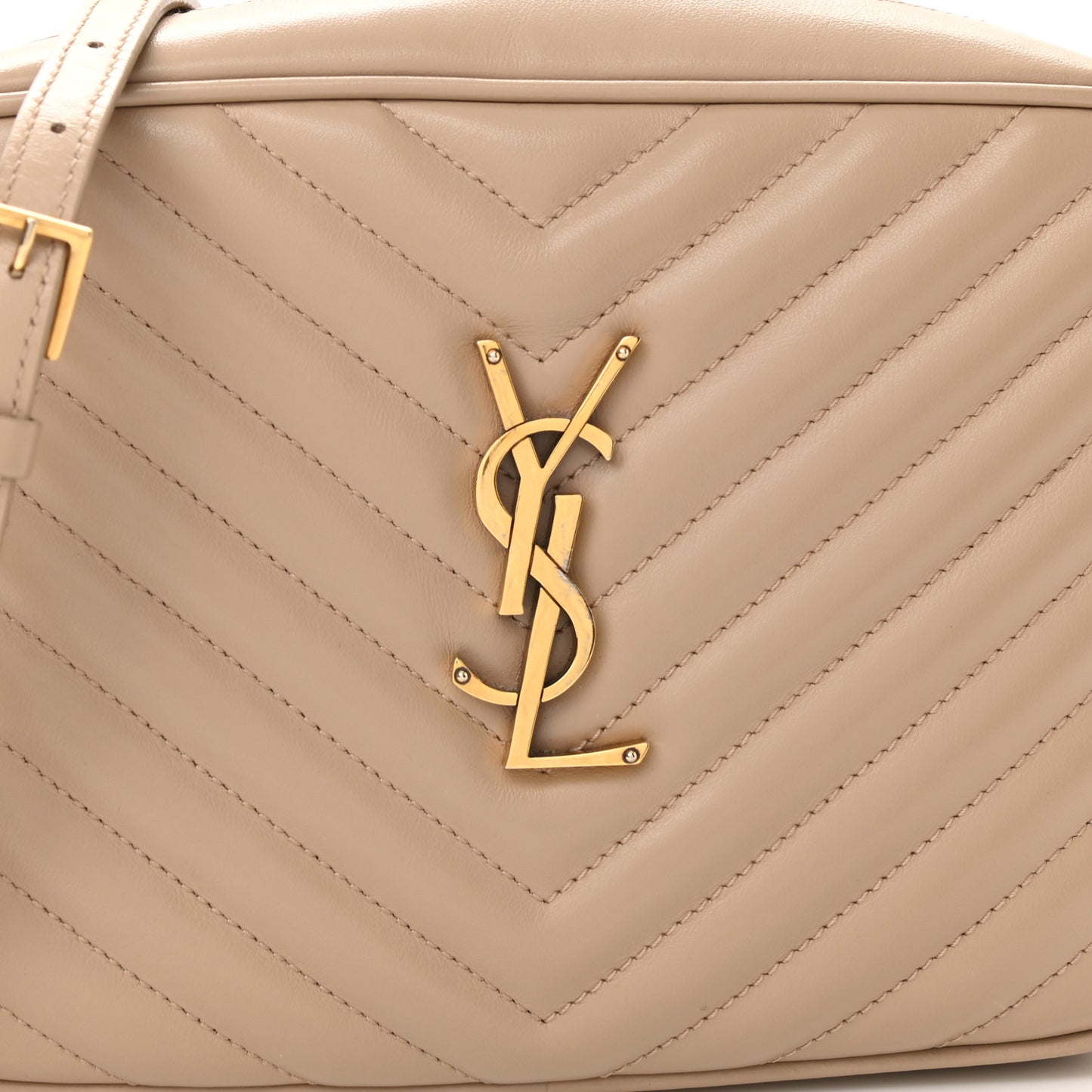 Calfskin Matelasse Monogram Lou Camera Bag Dark Beige