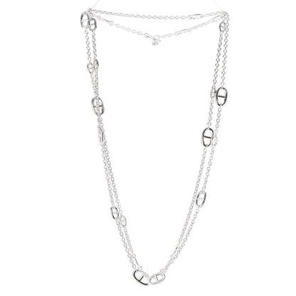 Hermes Sterling Silver Farandole Necklace 160 4 of 8