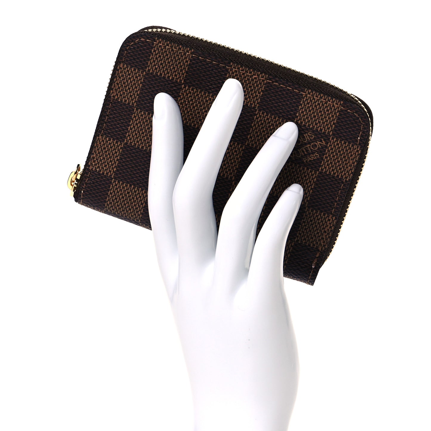 Damier Ebene Zippy Coin Purse Rose Ballerine