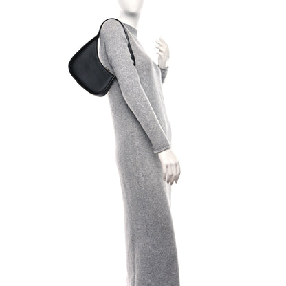 The Row Smooth Calfskin Half Moon Shoulder Bag Black 2 of 9