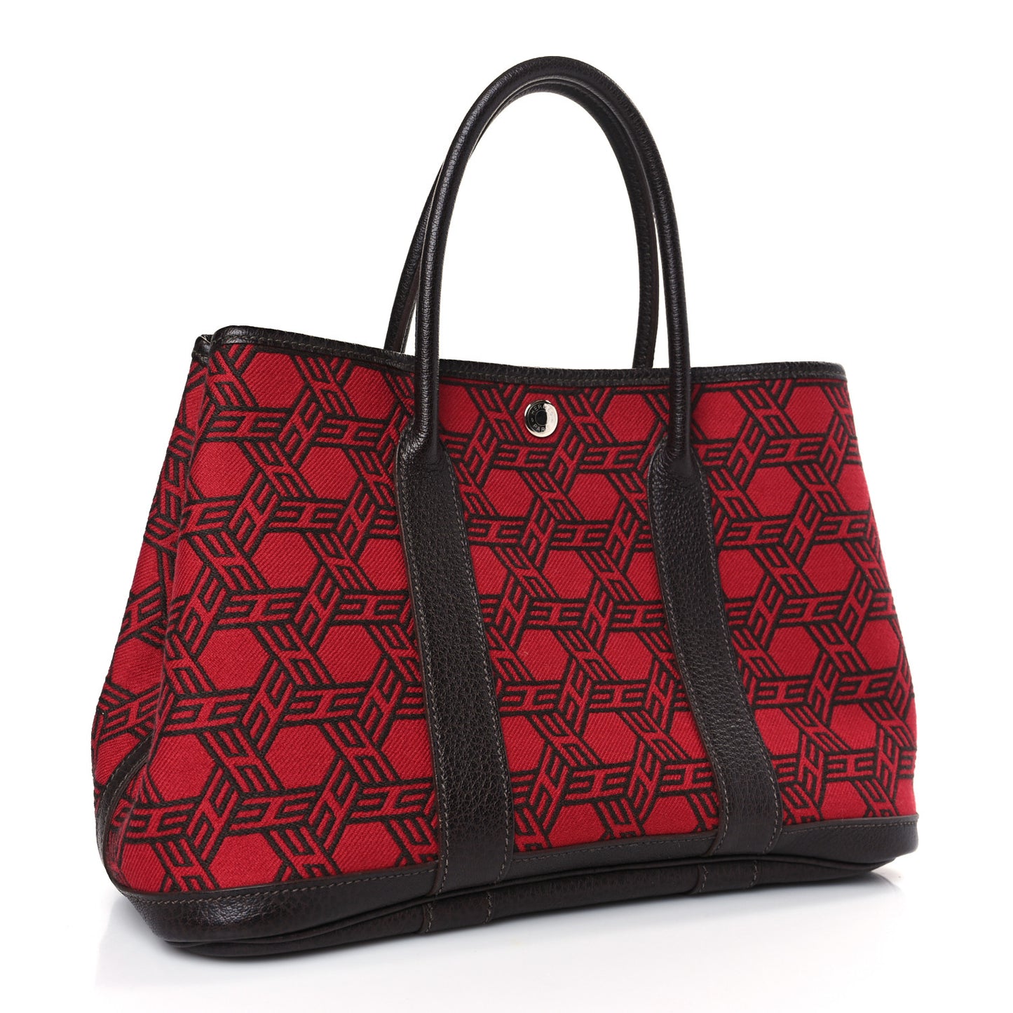 Toile So H Vache Country Garden Party Tote 30 TPM Rouge Garance Havane