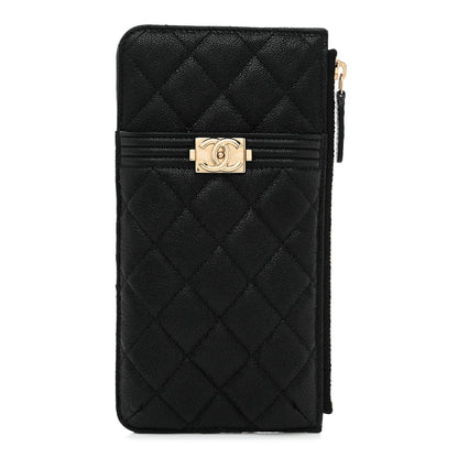 Chanel Caviar Quilted Boy iPhone Pouch Black 1 of 7