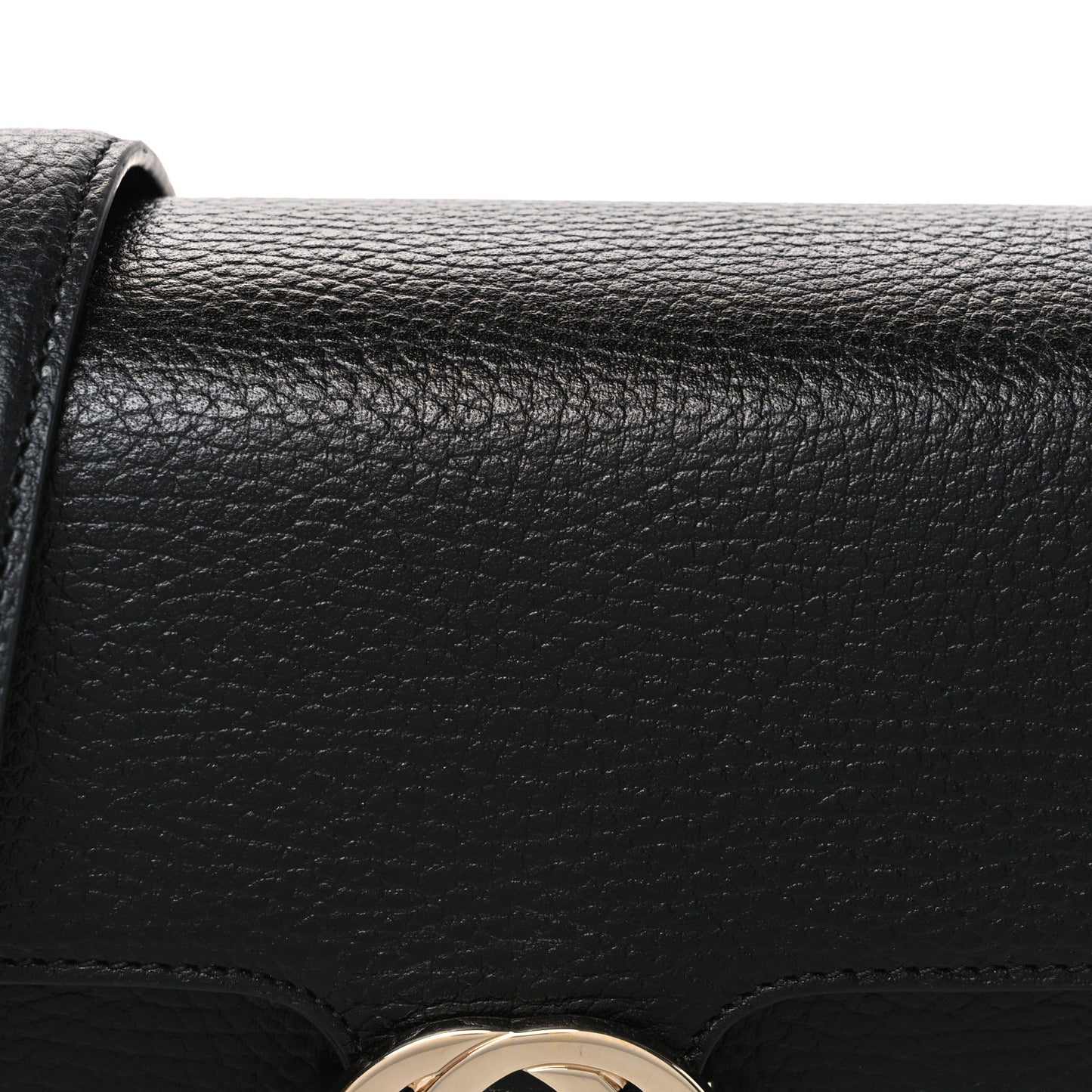 Dollar Calfskin Interlocking G Crossbody Bag Black