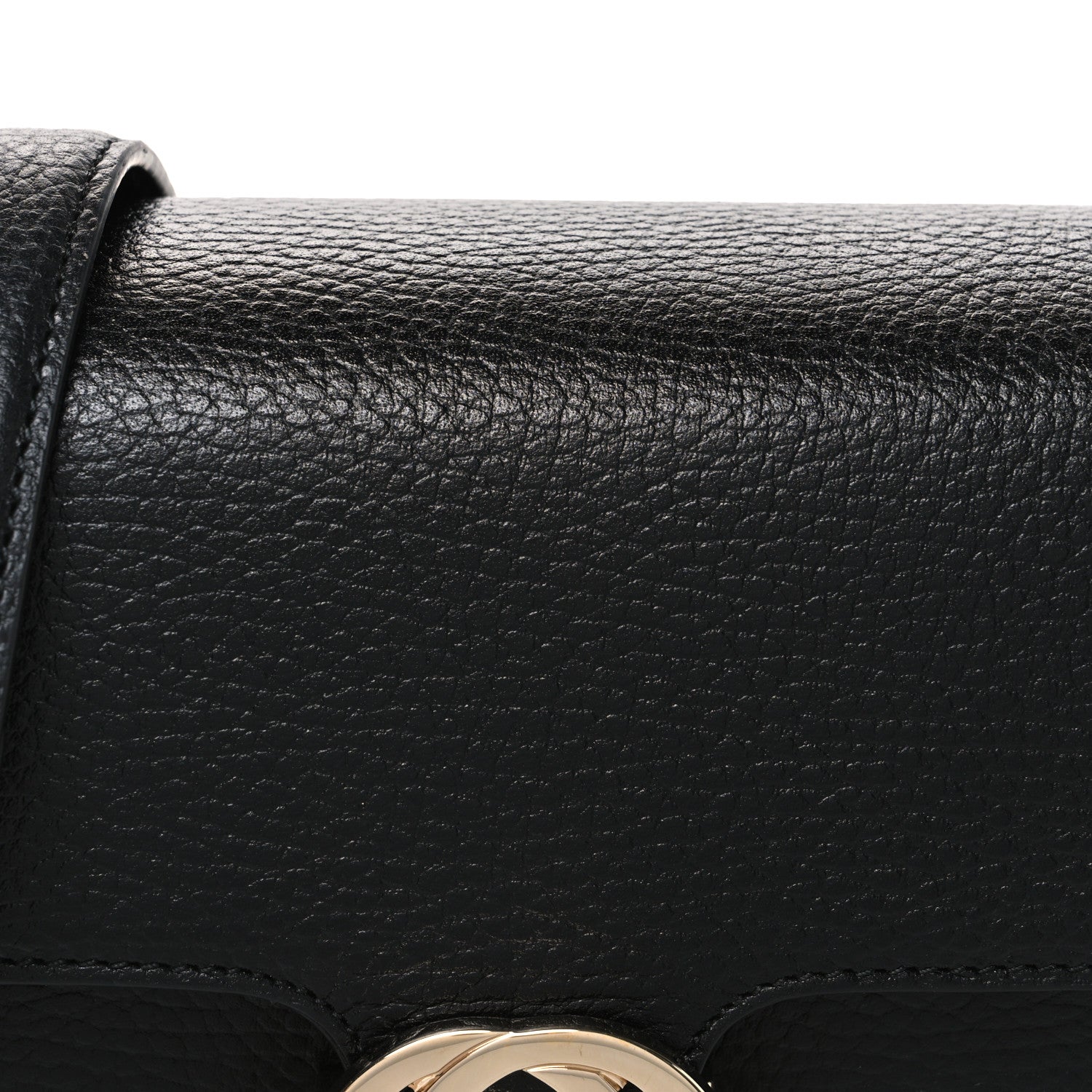 Gucci Dollar Calfskin Interlocking G Crossbody Bag Black 8 of 11
