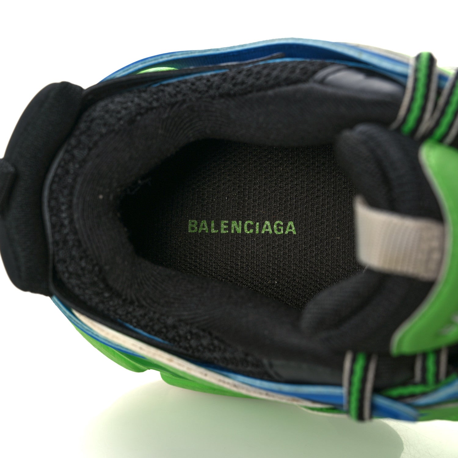 Balenciaga Mesh Nylon Metallic Fabric Womens Track Sneakers 39 Blue Green 7 of 12