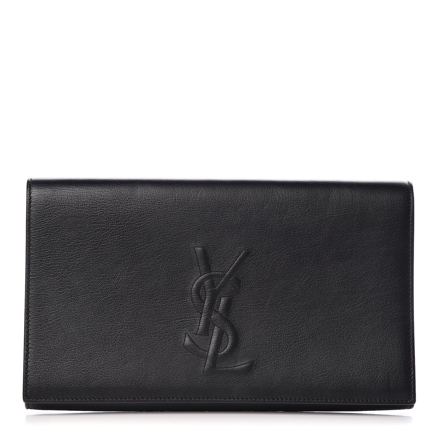 Calfskin Monogram Large Belle De Jour Clutch Black