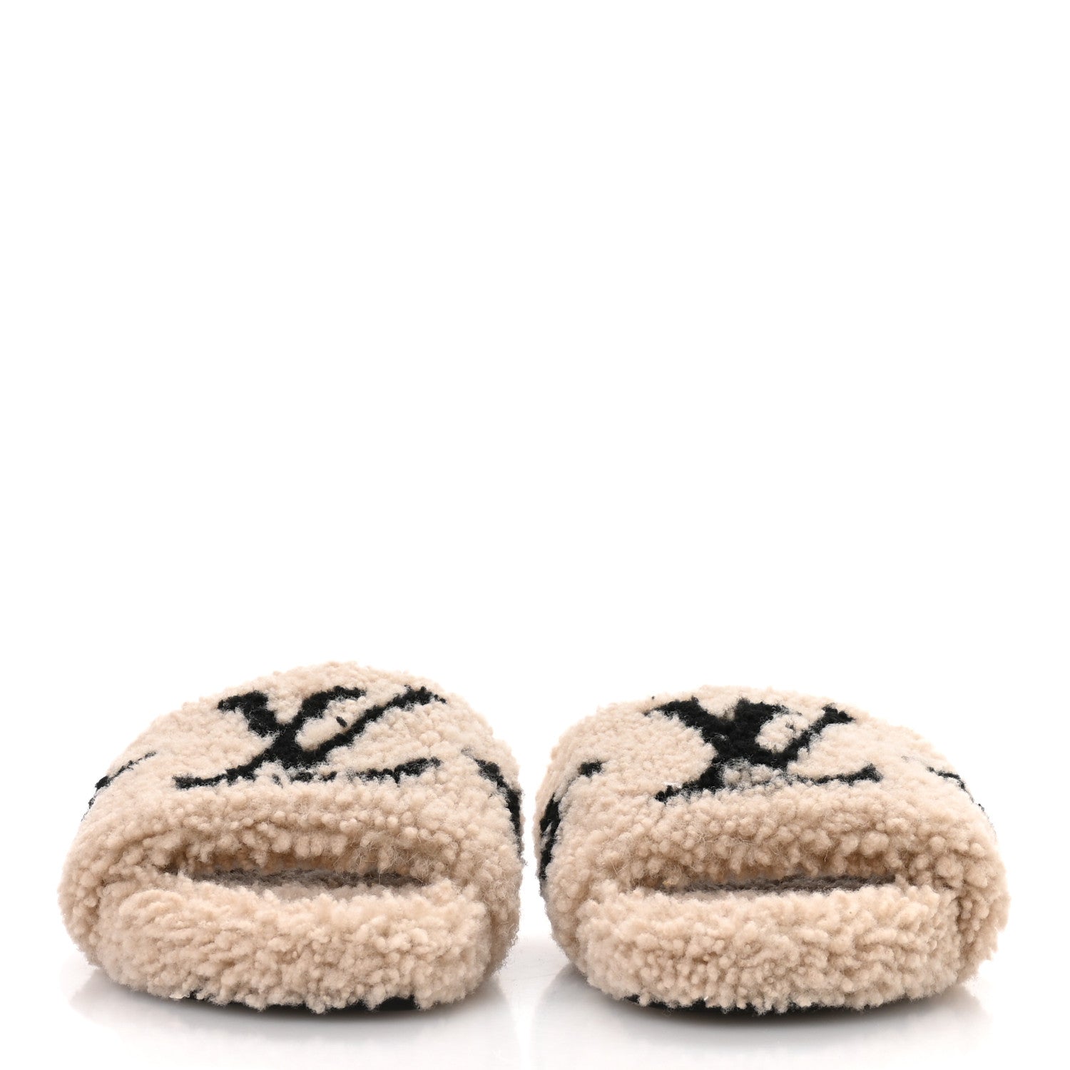 Louis Vuitton Shearling Bom Dia Flate Mules 39 Beige 3 of 9