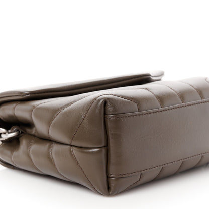 Saint Laurent Calfskin Y Quilted Monogram Toy Loulou Crossbody Bag Faggio 10 of 11