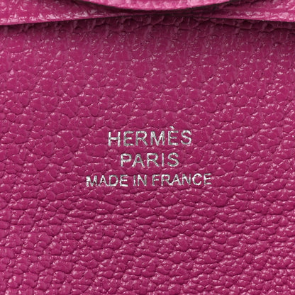Hermes Chevre Mysore Bastia Coin Purse Rose Pourpre 8 of 10