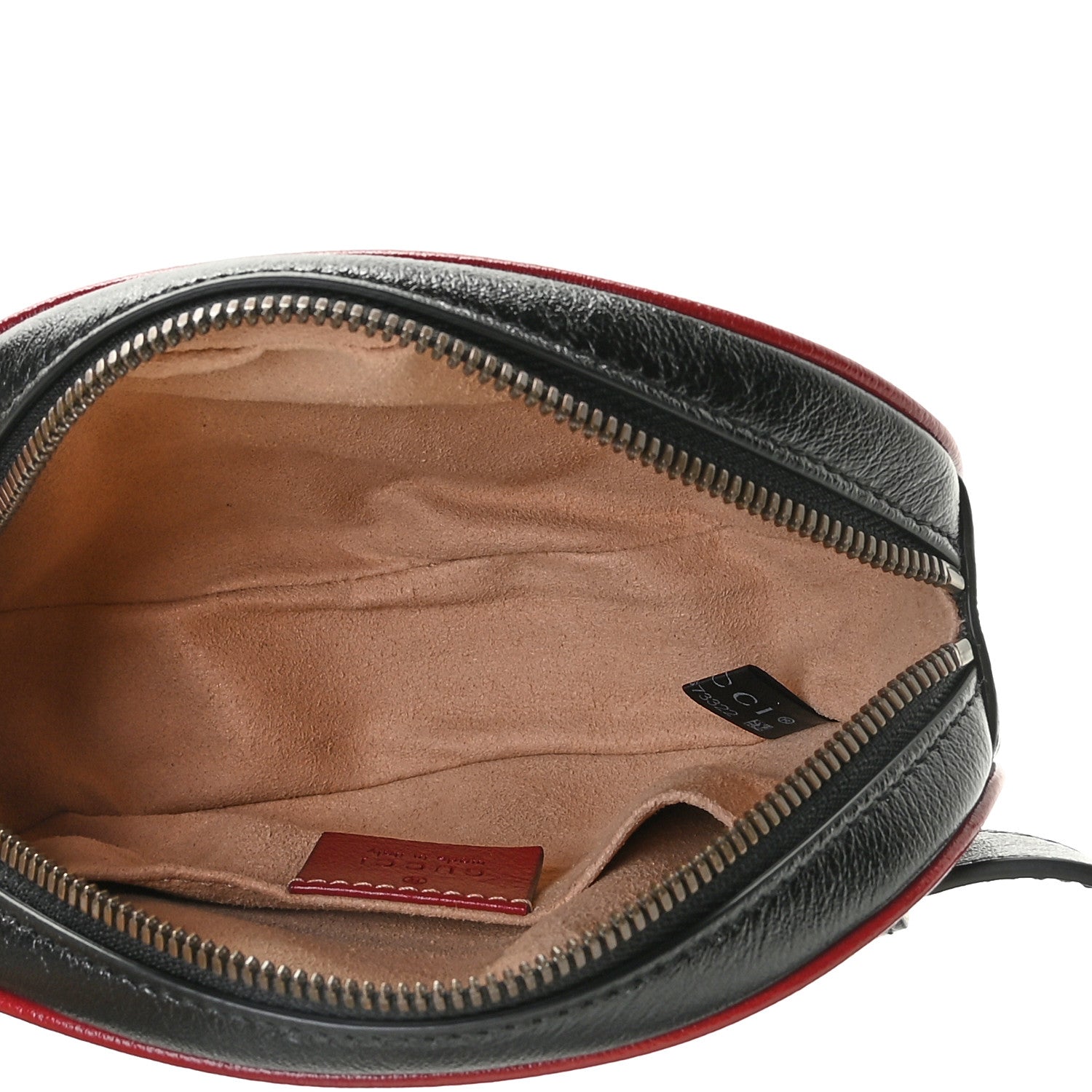 Gucci Azalea Calfskin Matelasse Diagonal Torchon GG Marmont Belt Bag 75 30 Black Romantic Cerise 5 of 12