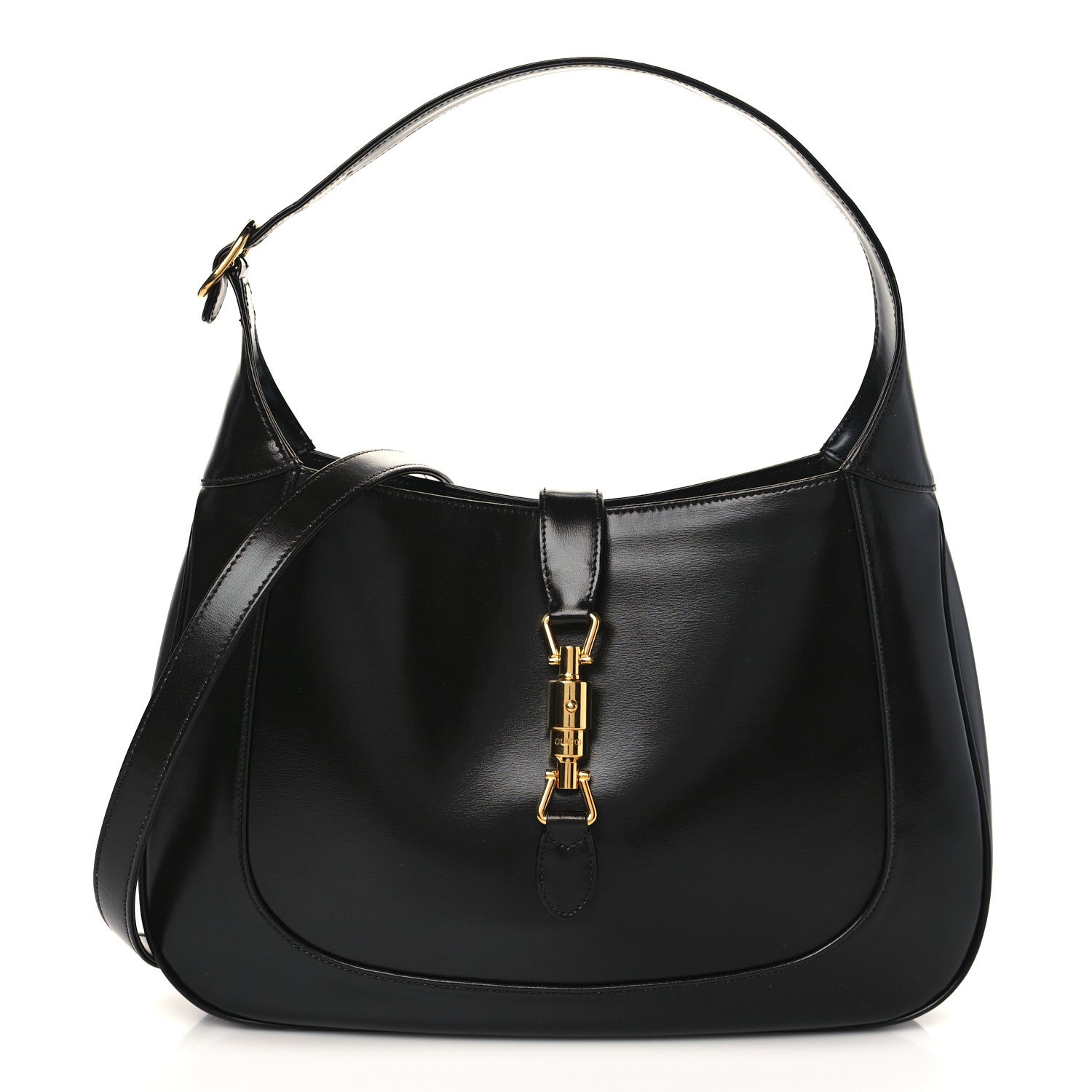 Gucci Boarded Dyana Lux Calfskin Medium Jackie 1961 Hobo Black 1 of 9