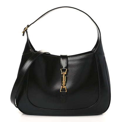 Gucci Boarded Dyana Lux Calfskin Medium Jackie 1961 Hobo Black 1 of 9