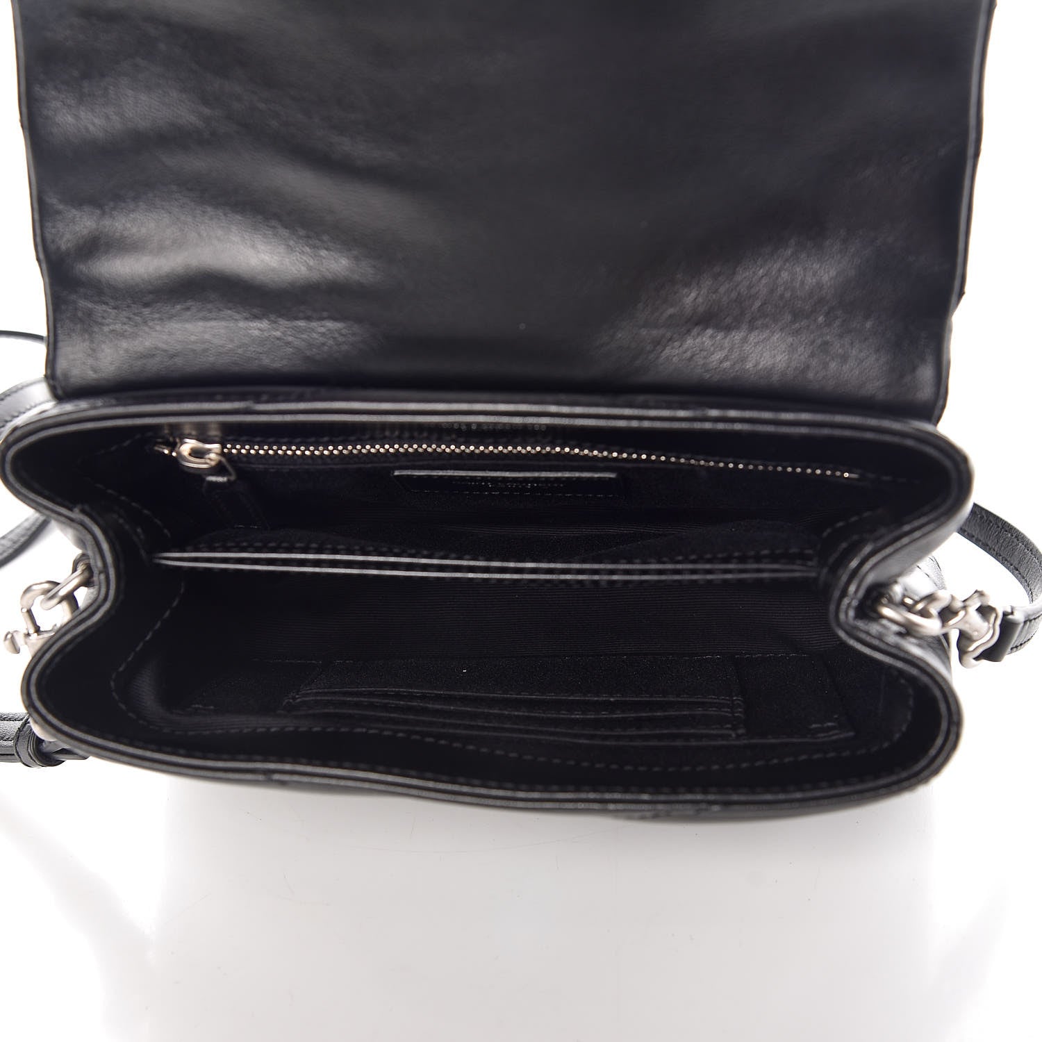 Saint Laurent Calfskin Y Quilted Monogram Toy Loulou Crossbody Bag Black 7 of 9
