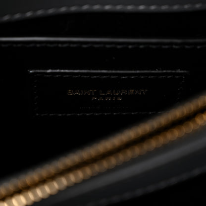 Saint Laurent Suede Calfskin Y Quilted Monogram Small Loulou Chain Satchel Storm 7 of 10