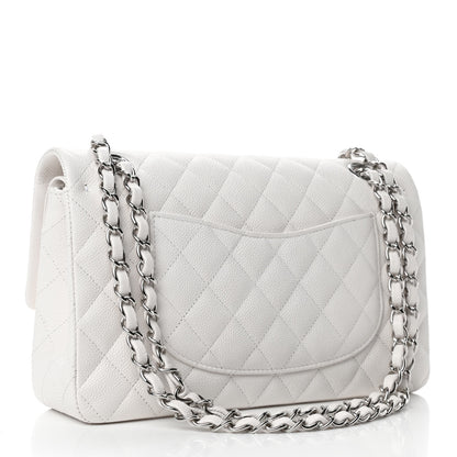 Chanel Caviar Quilted Medium Double Flap White 2 of 4