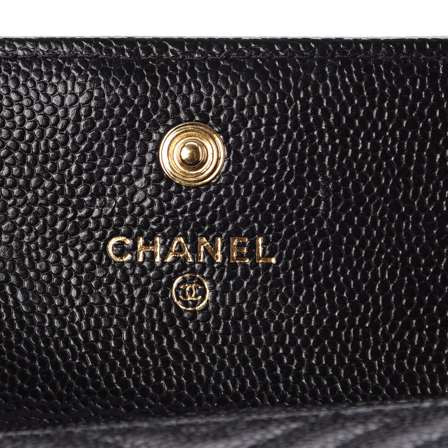 Chanel Caviar Chevron Quilted Boy Card Holder Wallet Black 6 of 9