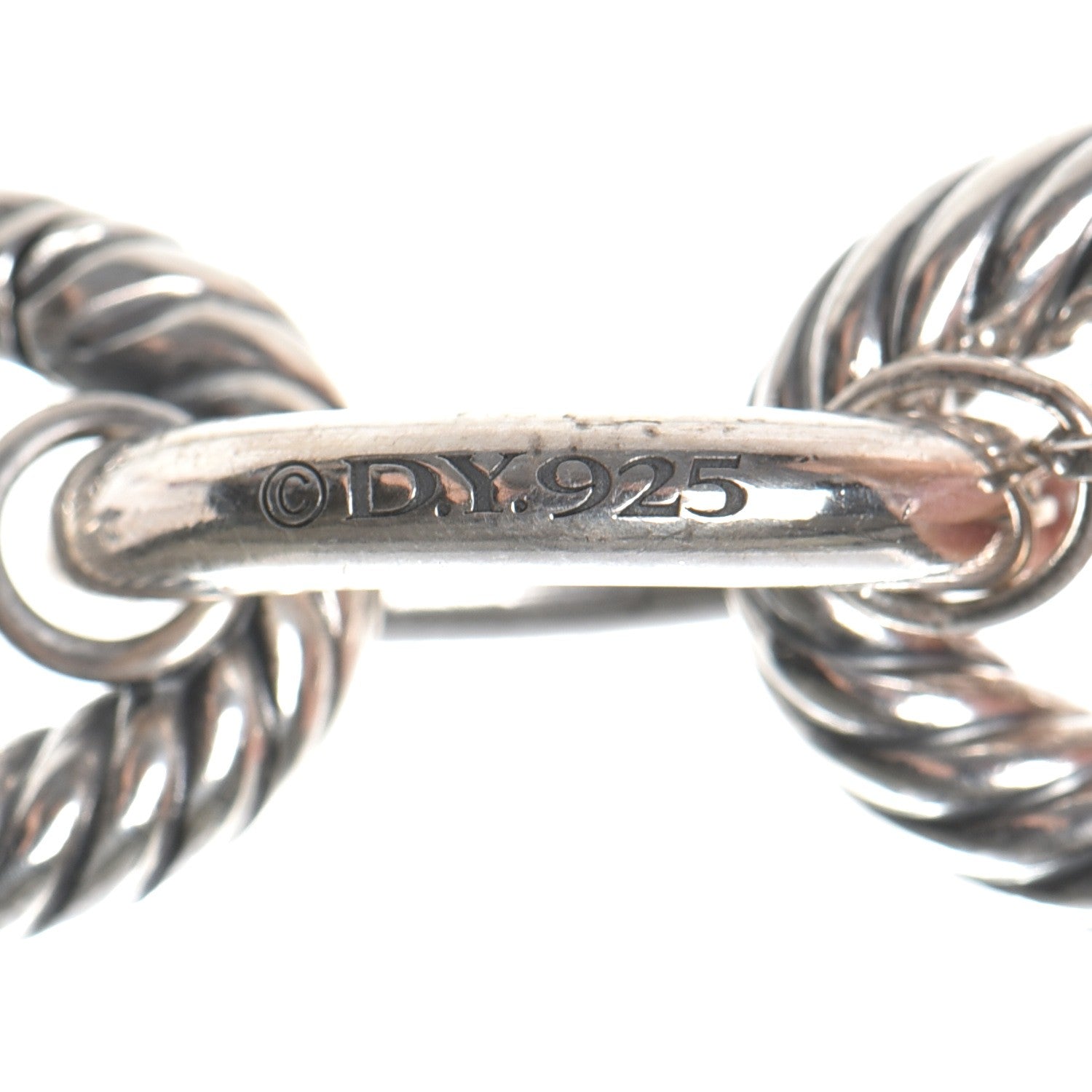 David Yurman Sterling Silver 16mm Large Oval Link Necklace 5 of 6