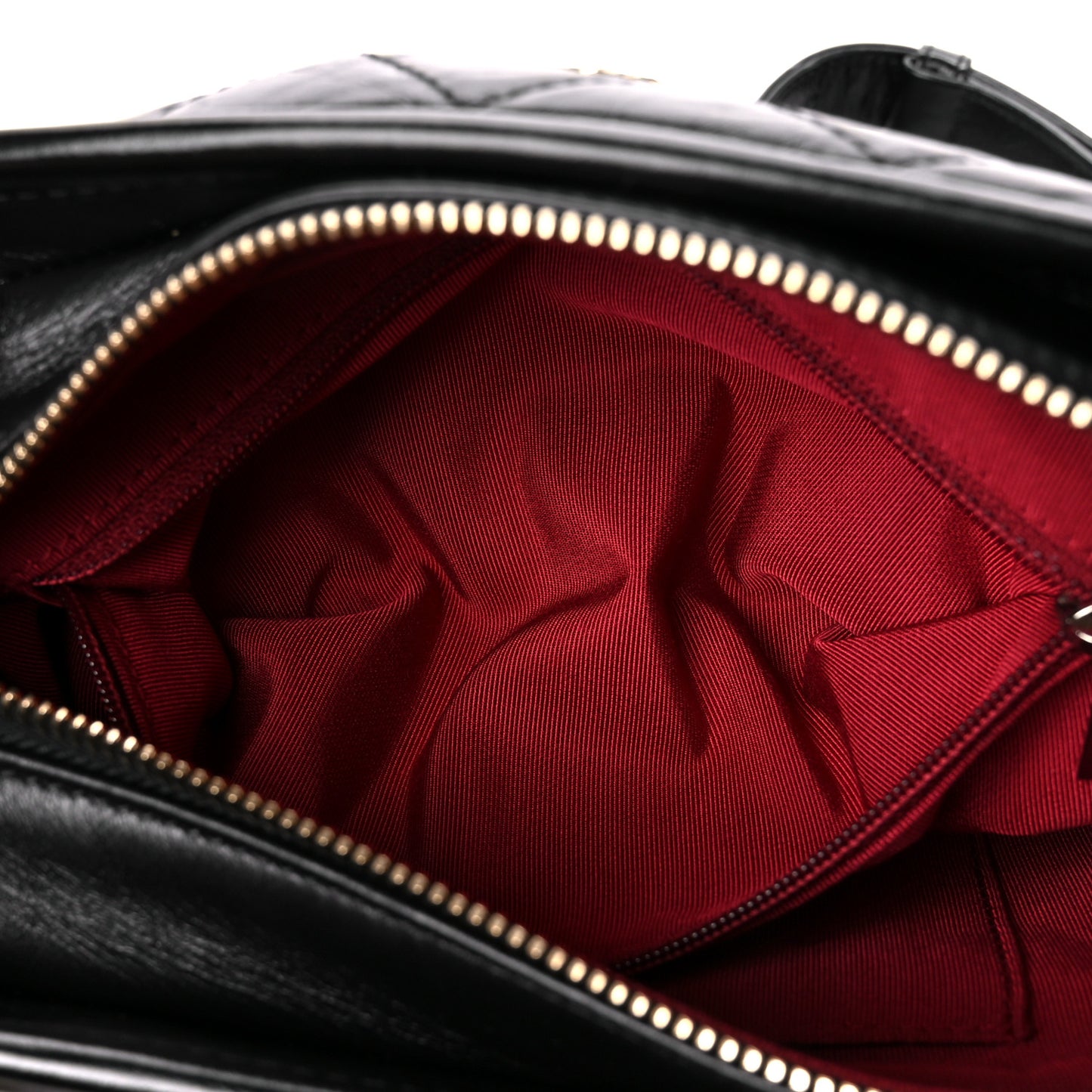 Aged Calfskin Quilted Small Gabrielle Hobo Black