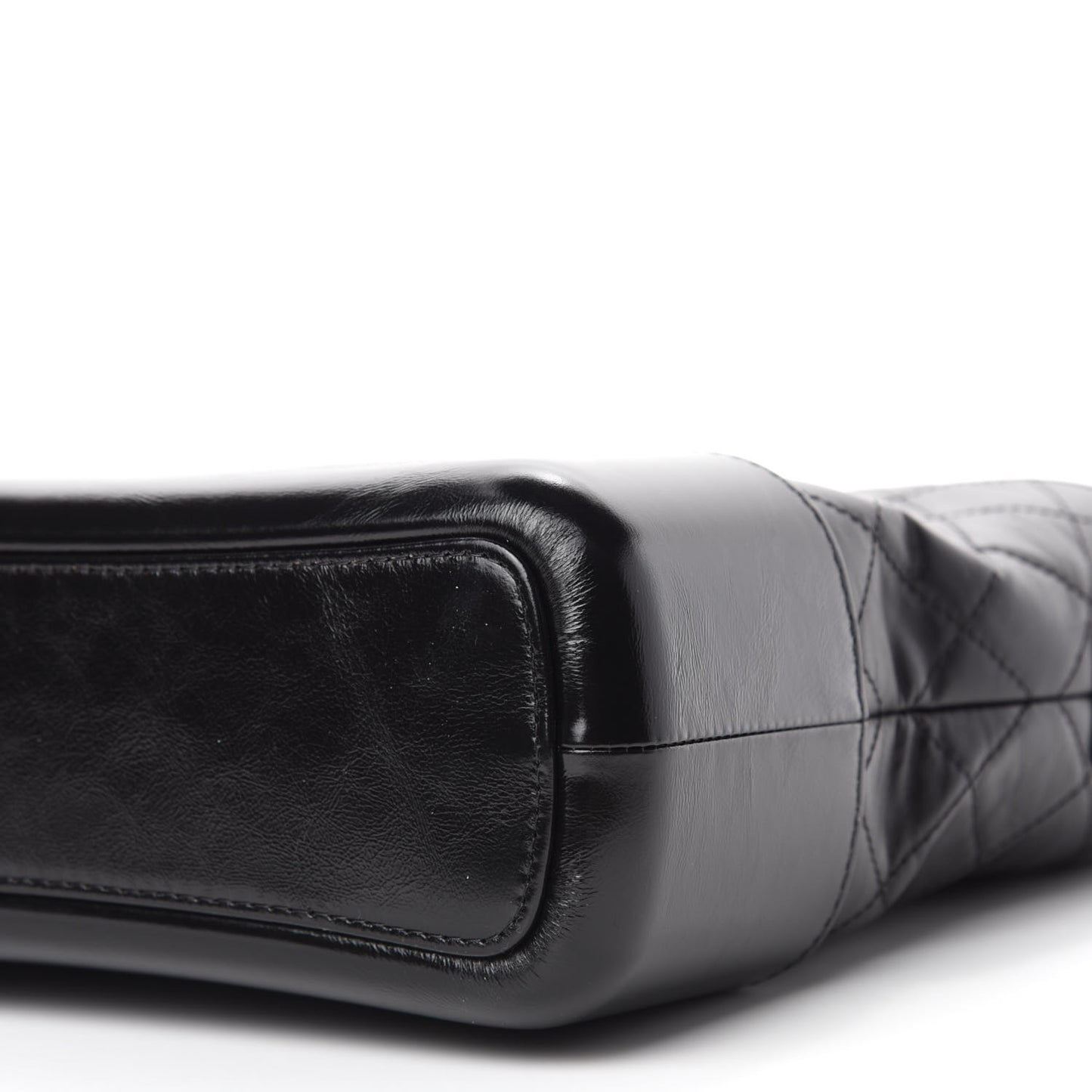 Aged Calfskin Quilted Medium Gabrielle Hobo Black