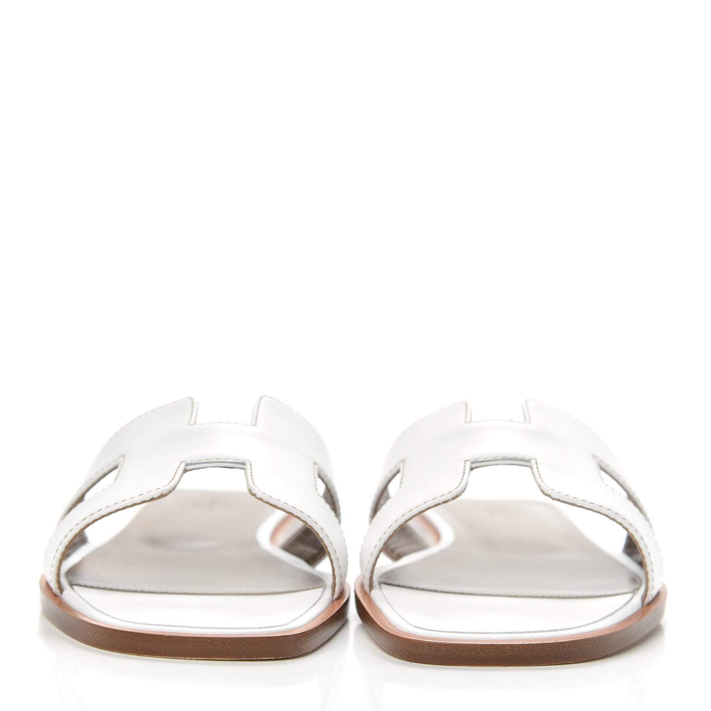 Box Calfskin Oran Sandals 37.5 White