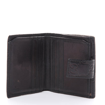 Gucci Guccissima Metal Bar French Flap Wallet Black 5 of 12