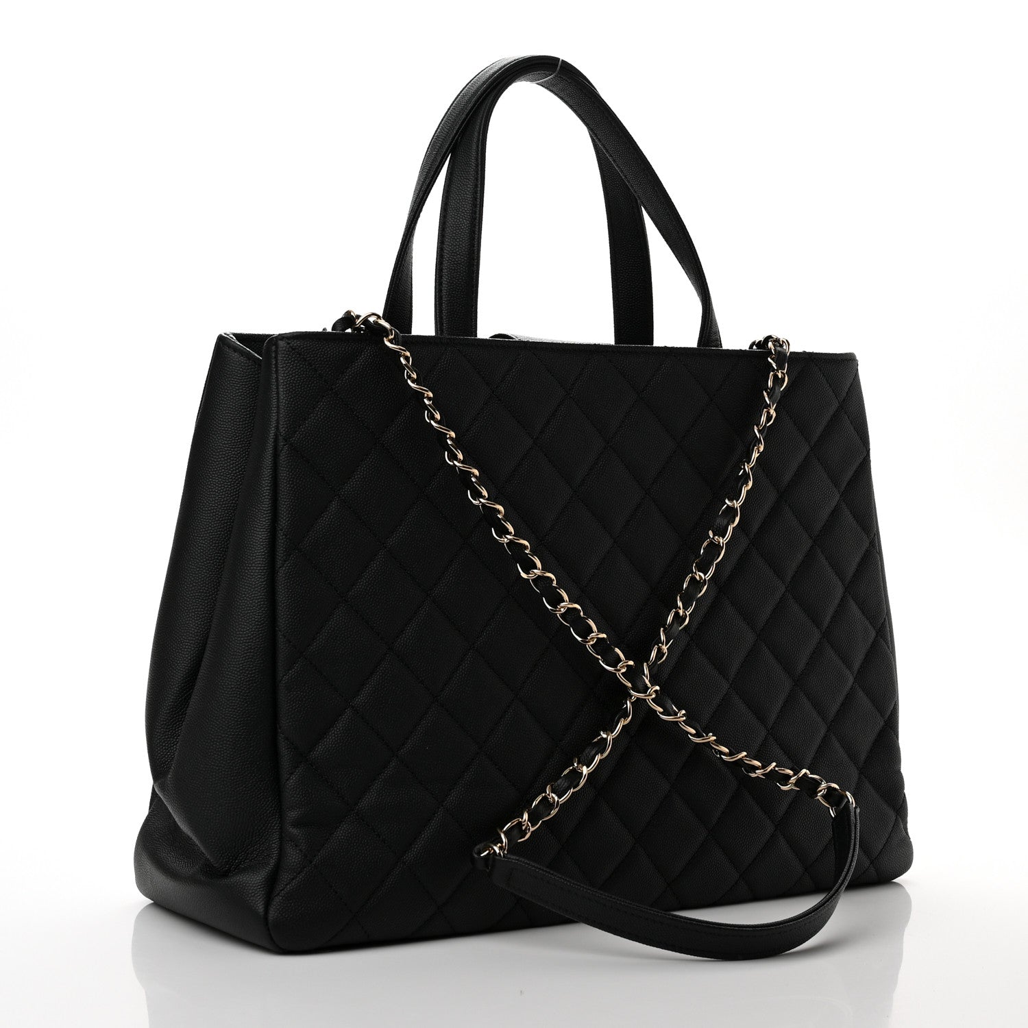 Chanel Caviar Quilted Large Business Affinity Shopping Bag Black 3 of 10