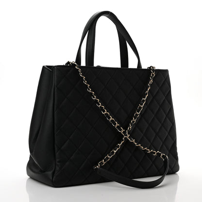 Chanel Caviar Quilted Large Business Affinity Shopping Bag Black 3 of 10