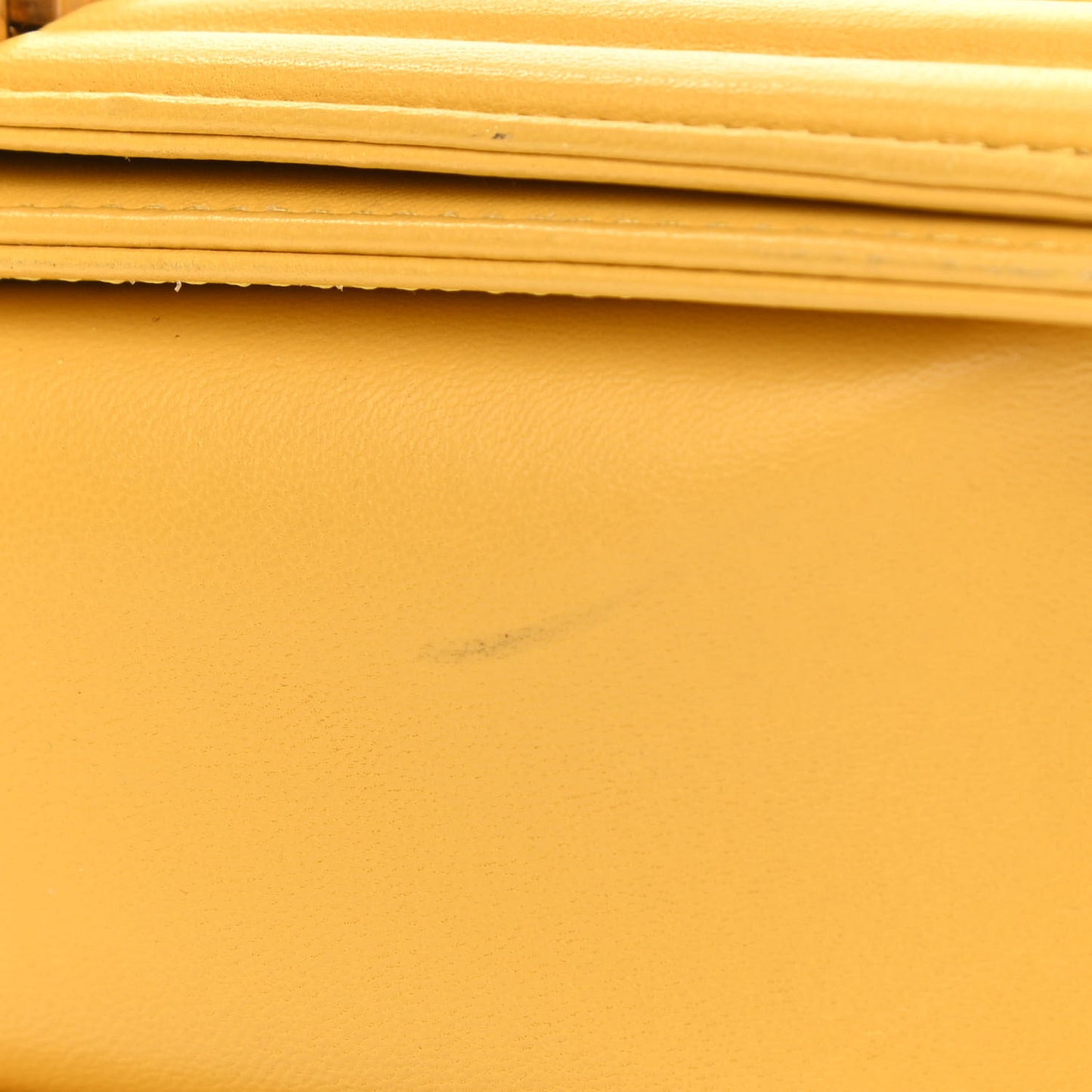 Calfskin Quilted Medium Boy Flap Yellow