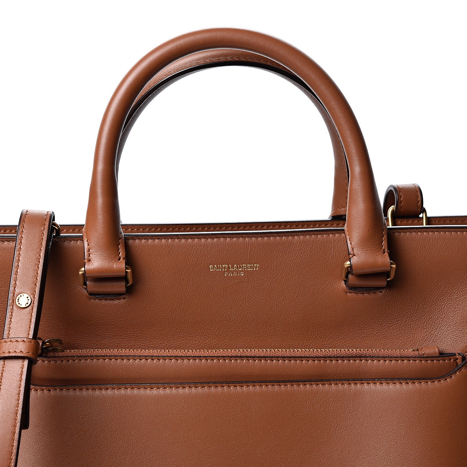 Saint Laurent Smooth Calfskin Small Eastside Tote Brown 6 of 8