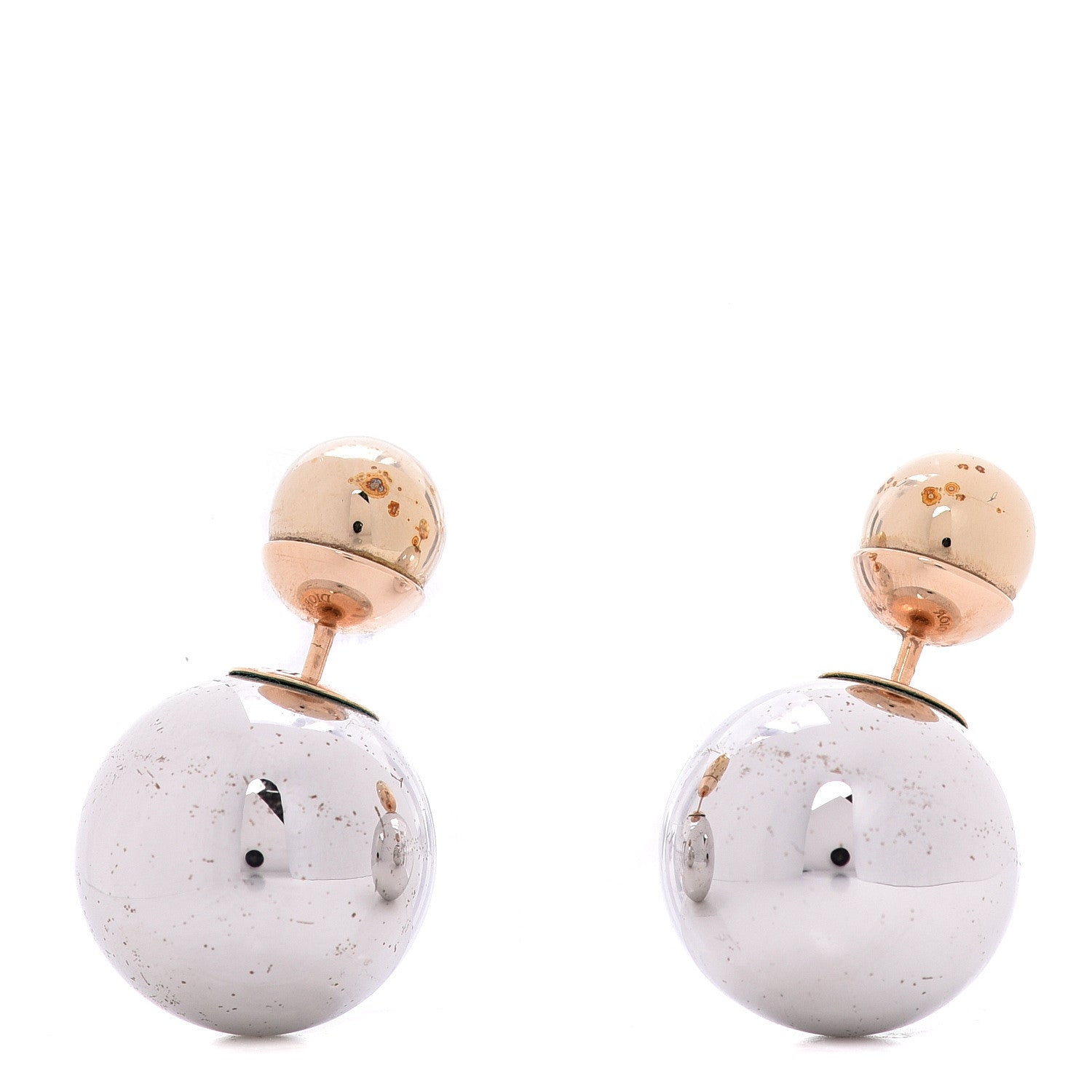 Christian Dior Mise En Dior Tribal Earrings Gold Silver 1 of 8