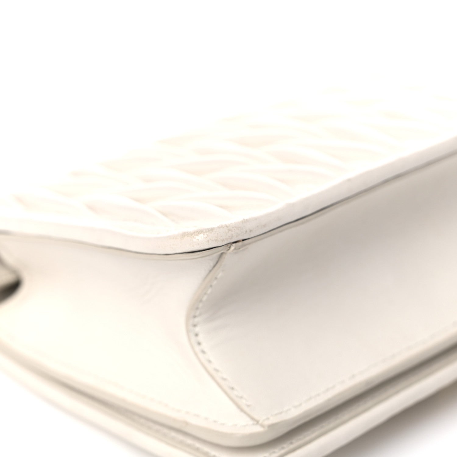 Miu Miu Nappa Matelasse Chain Crossbody White 10 of 11
