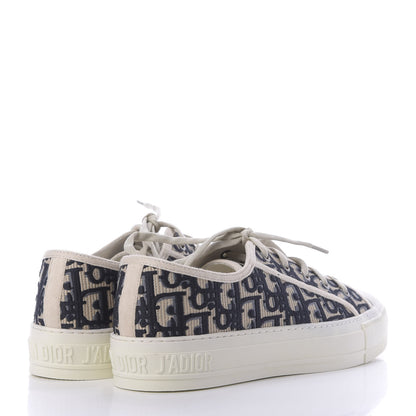 Christian Dior Canvas Oblique Walk'N'Dior Low Top Sneakers 39 Deep Blue 4 of 11