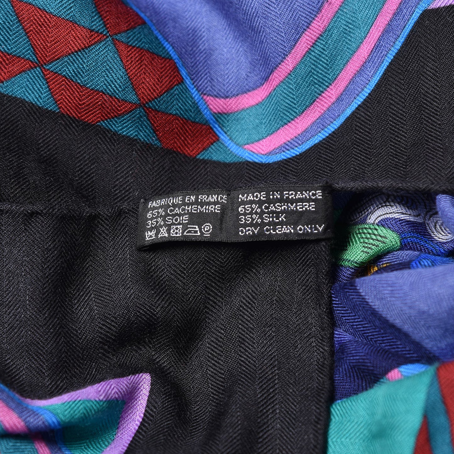 Cashmere Silk Bouquets Shawl 140 Black Violet Vert