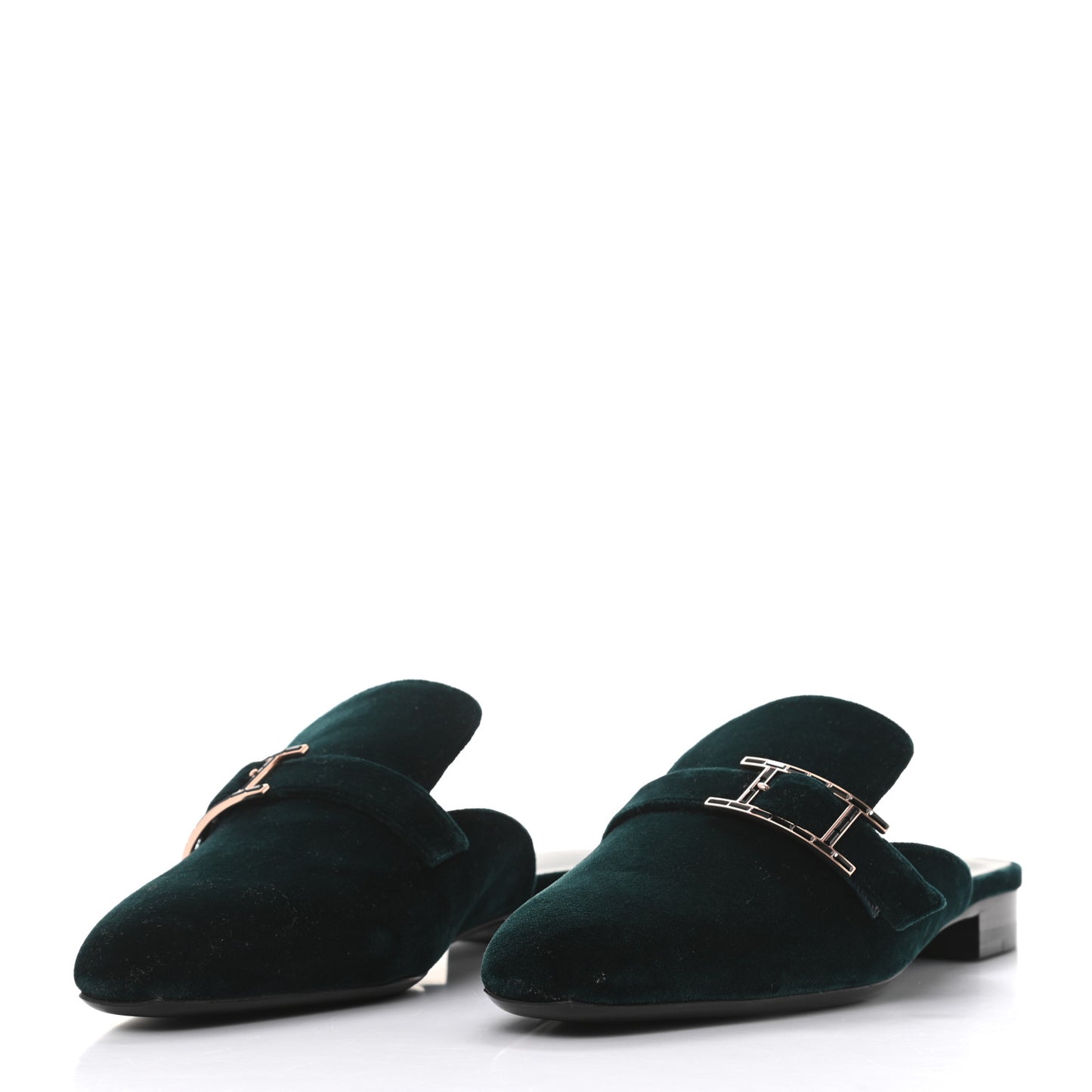 Velours Beauty Mules 36.5 Petrole