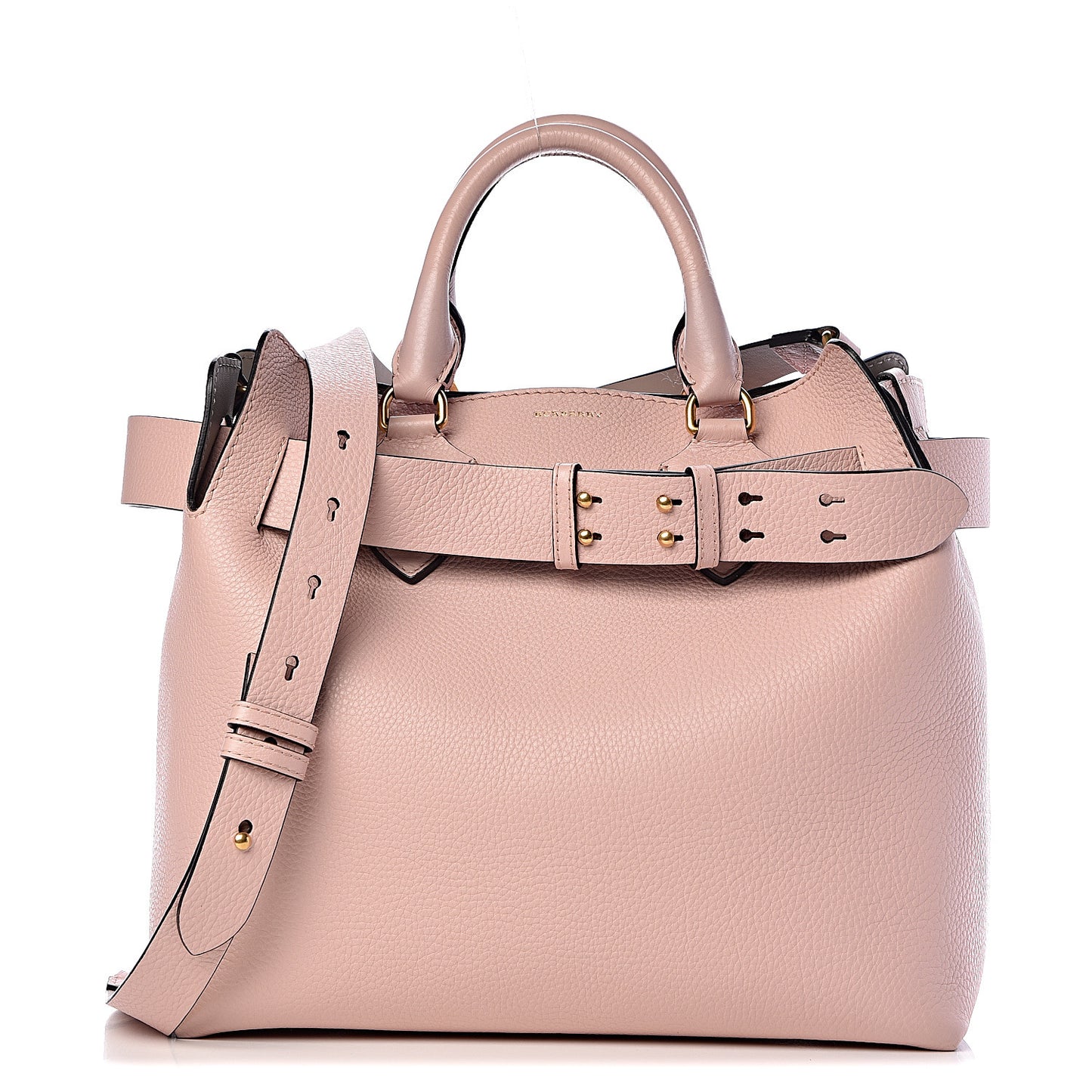 Soft Grain Calfskin Medium Belt Bag Pale Ash Rose