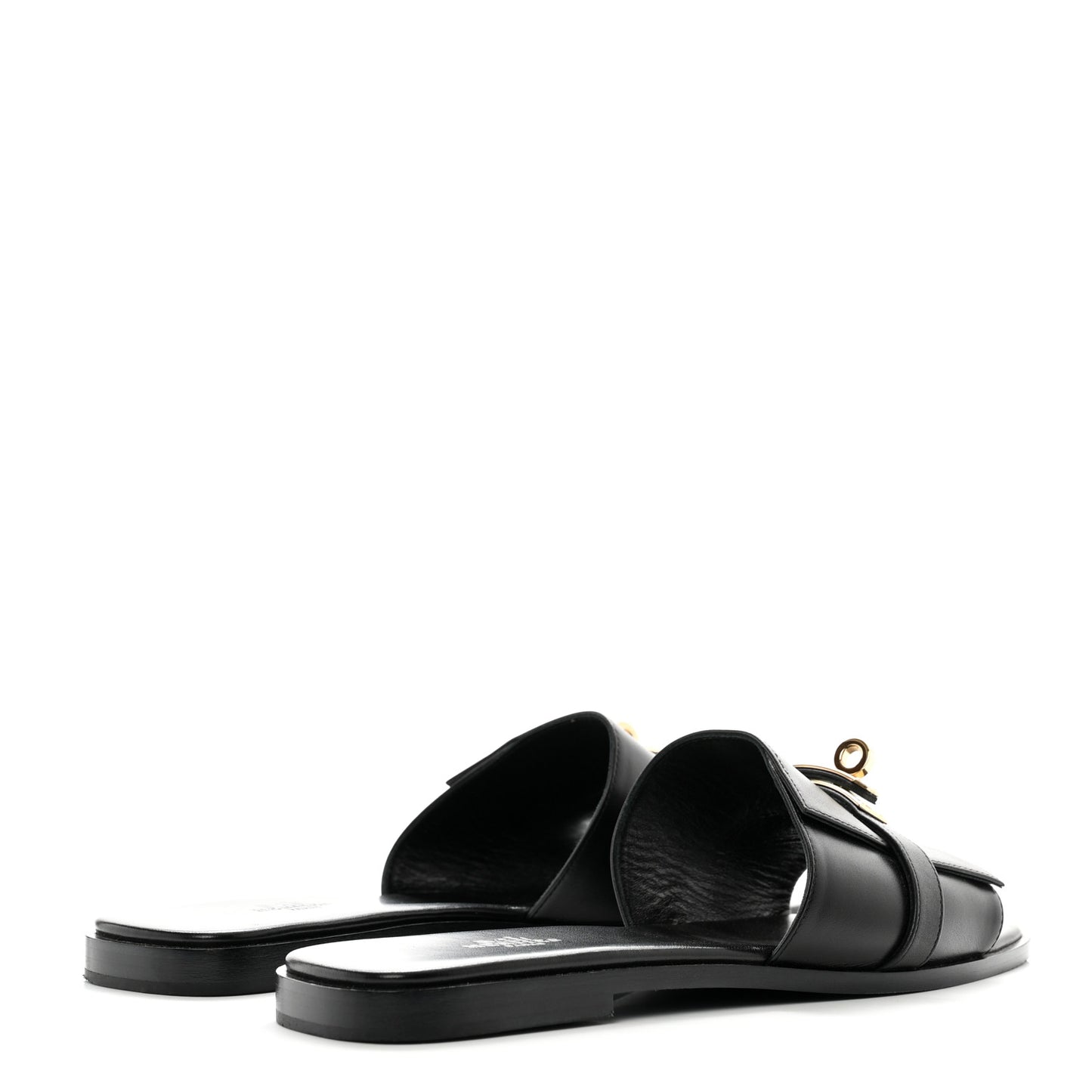 Calfskin Giulia Sandals 40.5 Black