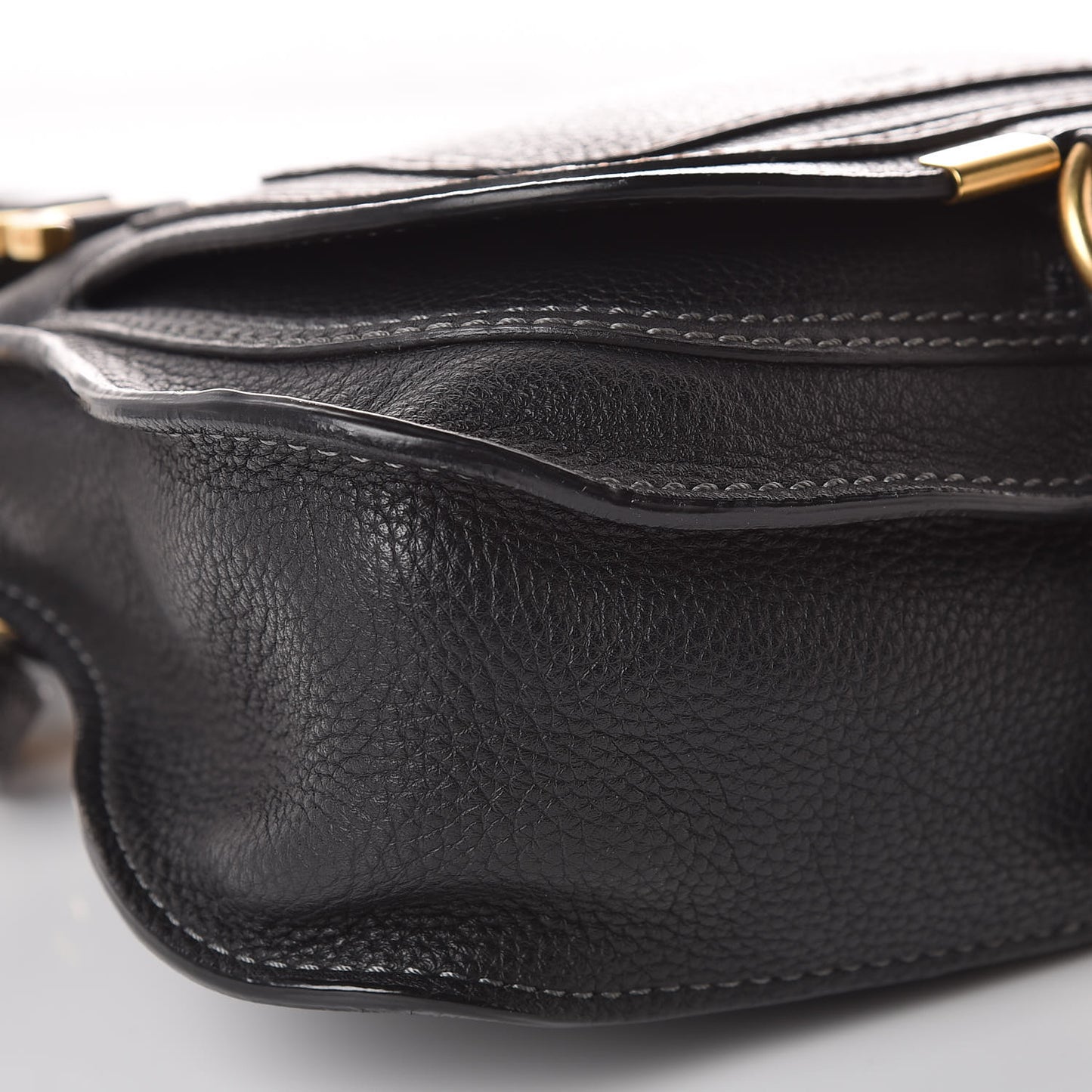 Calfskin Baby Marcie Satchel Black