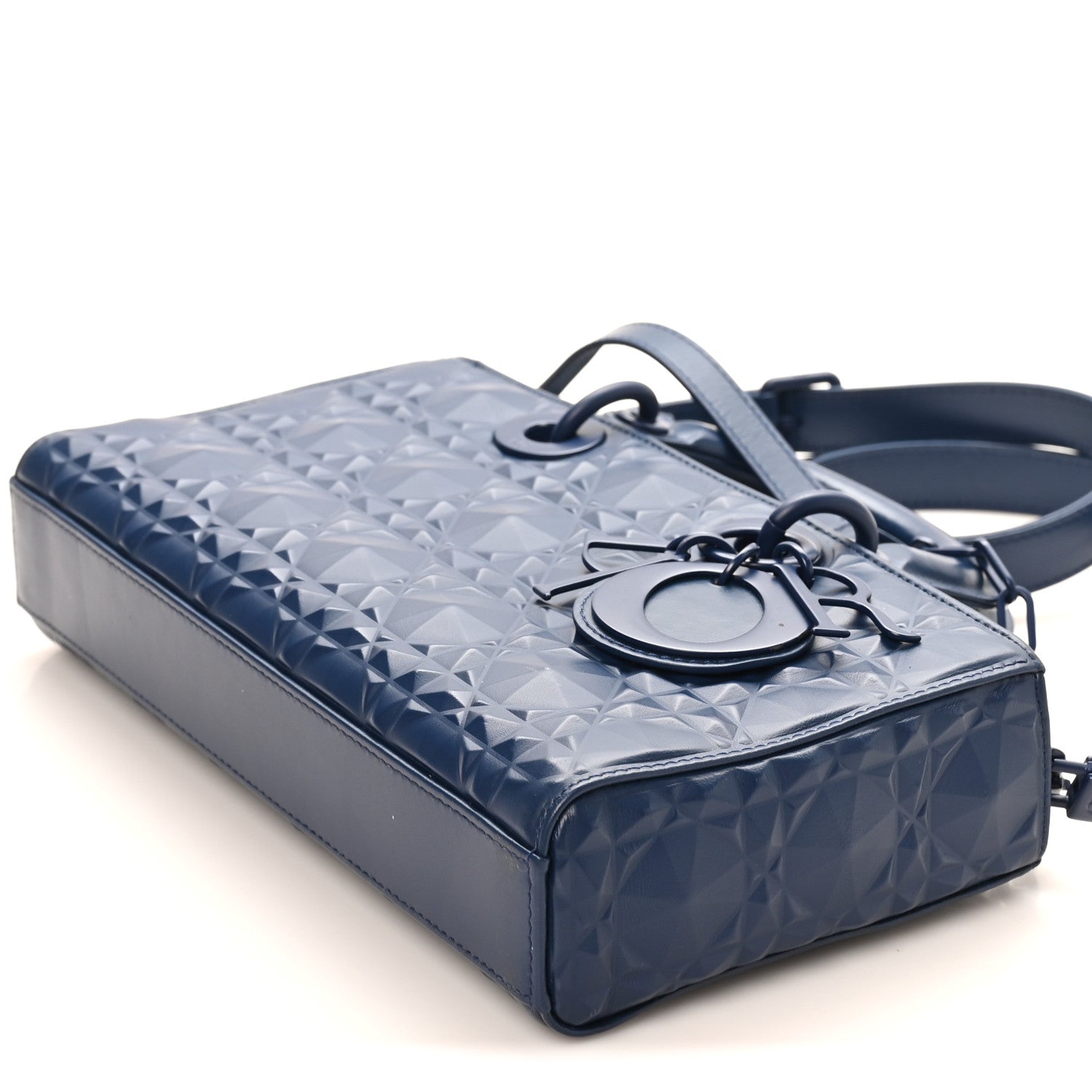 Christian Dior Calfskin Cannage Diamond Medium Lady D-Joy Navy Blue 9 of 9