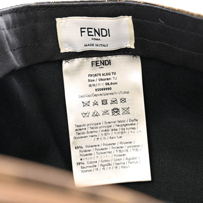 Fendi Canvas FF Reloaded Baseball Hat Tobacco Dark Brown 8 of 10