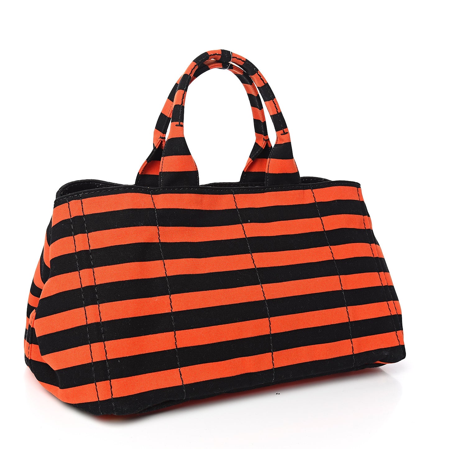 Canapa Striped Tote Arancio