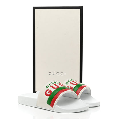 Gucci Nappa Original Gucci Mens Slide Sandals 8 Great White 8 of 8