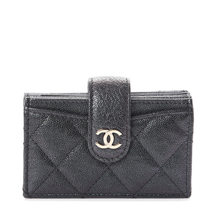 Chanel Iridescent Caviar Quilted Gusseted Card Holder Black 1 of 6