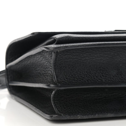 Saint Laurent Grained Calfskin Medium Monogram Sunset Satchel Black 10 of 12