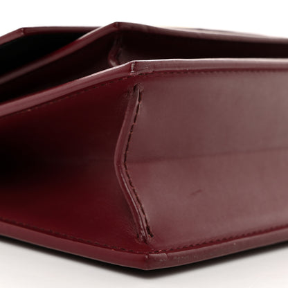 Balenciaga Box Calfskin XS Sharp Top Handle Bag Burgundy 8 of 9