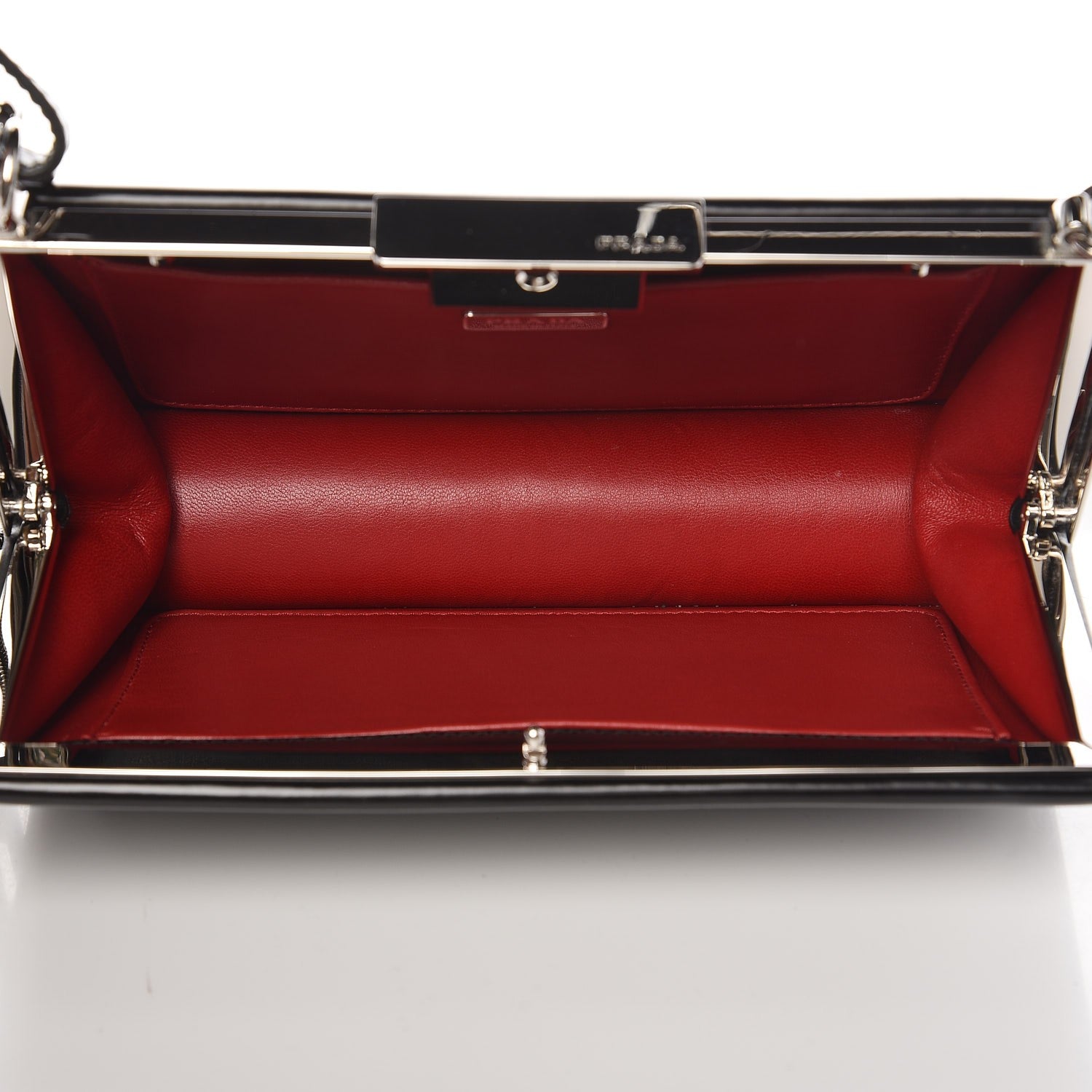 Prada Spazzolato Envelope Crossbody Clutch Nero Black 6 of 9